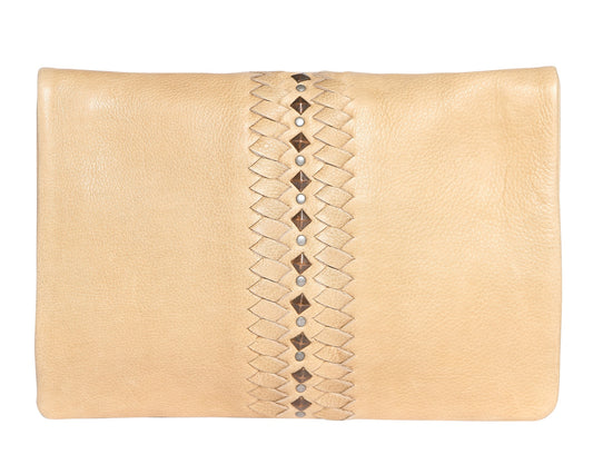 Modapelle Leather clutch Cross body - Tan & Honey